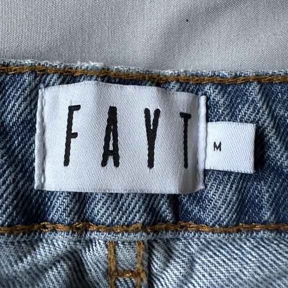 FAYT Women's Jeans Regular Fit Pants Blue Size M 100% Cotton EUC - Picture 8 of 10